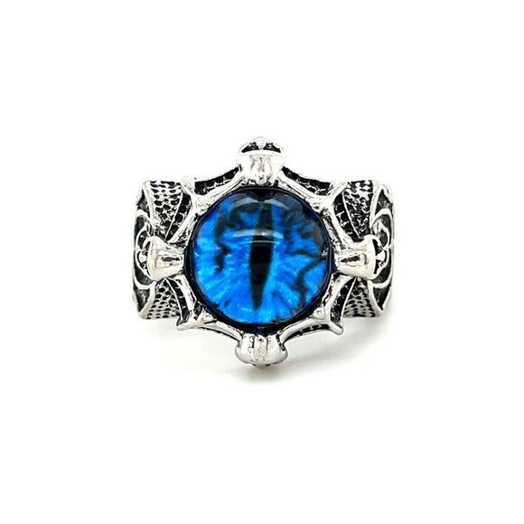 Blue Eye Skull Ring - Picture 1 of 6